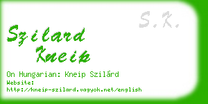 szilard kneip business card