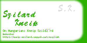 szilard kneip business card